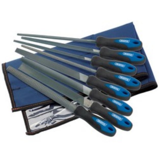 Picture of Draper 8Pc Engineers File/Rasp& Handles 200mm Soft Grip-DR-44961