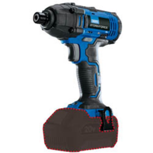 Picture of Draper Storm Force 20V
Cordless Impact Driver Bare
1/4" Quick Release Collet-DR-89520