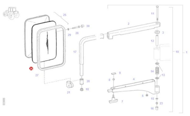 Picture of Fendt Mirror Glass-MFF297810150010