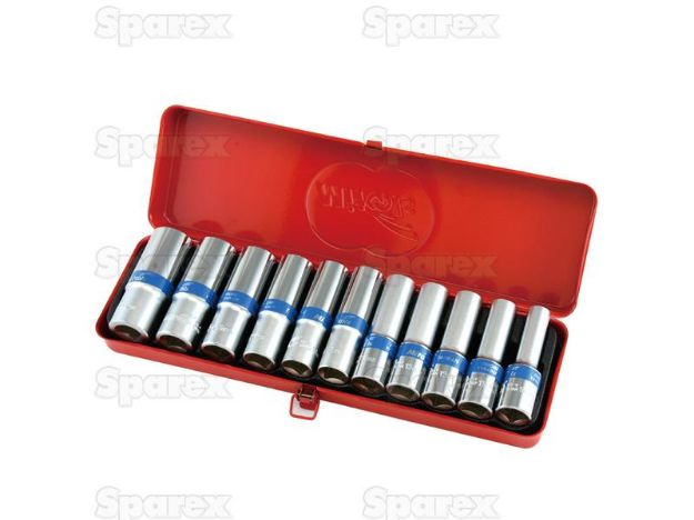 Picture of 3/8" Drive Deep Socket Set
(11pcs) 10,11,12,13,14,15
16,17,19,21 & 22mm-SP-113801